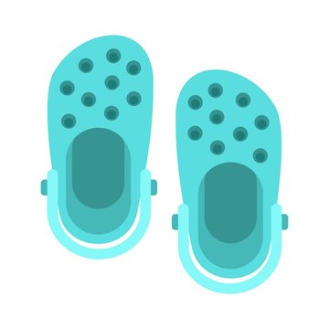 Aquapark slippers icon. Flat illustration of aquapark slippers vector icon for web design