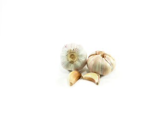 Garlic isolated white background