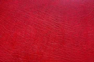 close up red leather surface texture background