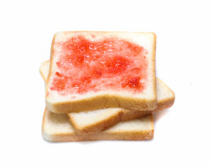 sliced bread isolated on white background