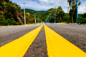 Mountain road with beautiful view