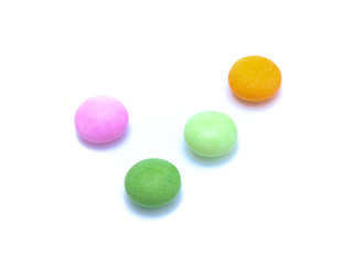Colorful candy Isolated on white background