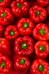Fresh red bell pepper background.