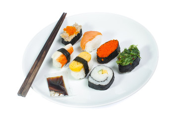 sushi isolated on white background