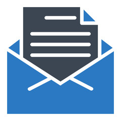 read Message opened mail vector icon