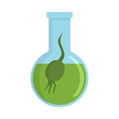Genetically modified seed icon. Flat illustration of genetically modified seed vector icon for web design