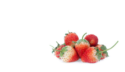 copy space strawberry isolated