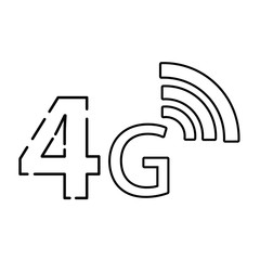 4g internet icon. icon for mobile phone or smart device. 