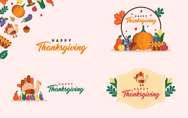 Happy thanksgiving day background illustration vector