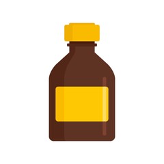 Liquid medical bottle icon. Flat illustration of liquid medical bottle vector icon for web design