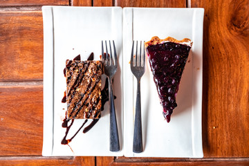 Top view of sweet dessert