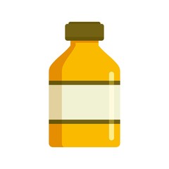 Vaccine bottle icon. Flat illustration of vaccine bottle vector icon for web design