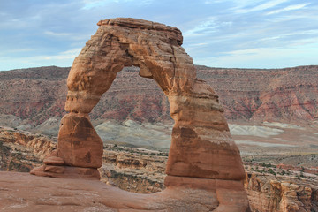 Amazing view of the Delicate Arch located in Arches National Park, Moab , Utah.