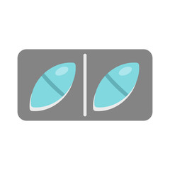 Prescription capsule icon. Flat illustration of prescription capsule vector icon for web design