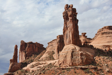 Fototapeta na wymiar Scenic Arches National Park in Moab, Utah.