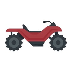 Long quad bike icon. Flat illustration of long quad bike vector icon for web design
