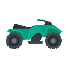 Extreme quad bike icon. Flat illustration of extreme quad bike vector icon for web design