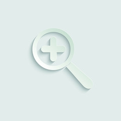 Fototapeta premium Search Icon vector paper icon