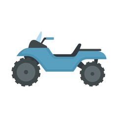 Racing quad bike icon. Flat illustration of racing quad bike vector icon for web design