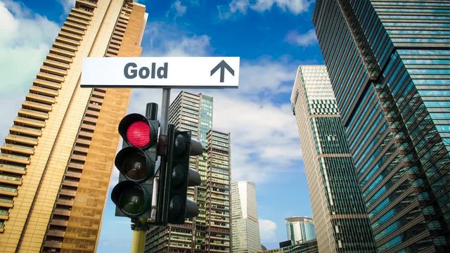 Street Sign the Way to Gold