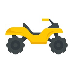Top quad bike icon. Flat illustration of top quad bike vector icon for web design