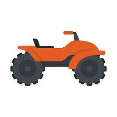 Adventure quad bike icon. Flat illustration of adventure quad bike vector icon for web design