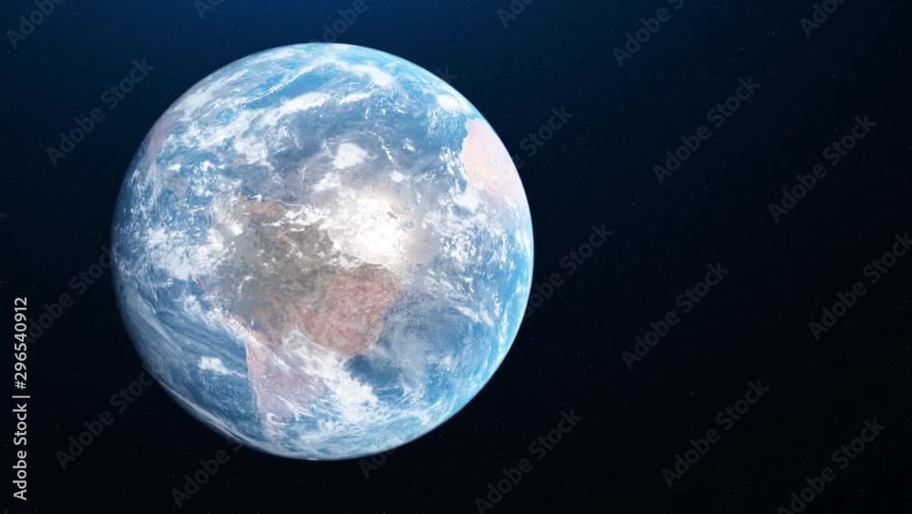Wall mural animation of rotation of earth and transition of day and night. animation. beautiful rotation of ear