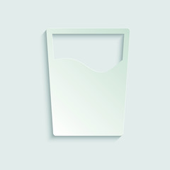  glass  icon vector paper icon