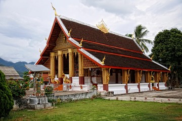 The temple of Wat Mahathat in Luang Prabang, Laos