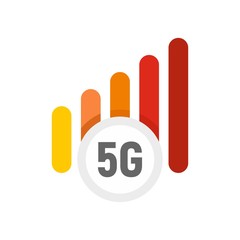 5g mobile icon. Flat illustration of 5g mobile vector icon for web design