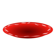 Red Plate - Cartoon Vector Image