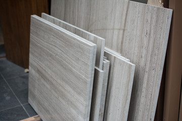 Grey marble in construction site