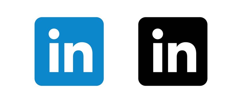 linkedin Set of social media logos