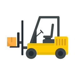 Forklift icon. Flat illustration of forklift vector icon for web design