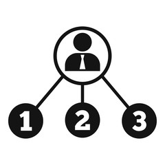 Admin work scheme icon. Simple illustration of admin work scheme vector icon for web design isolated on white background