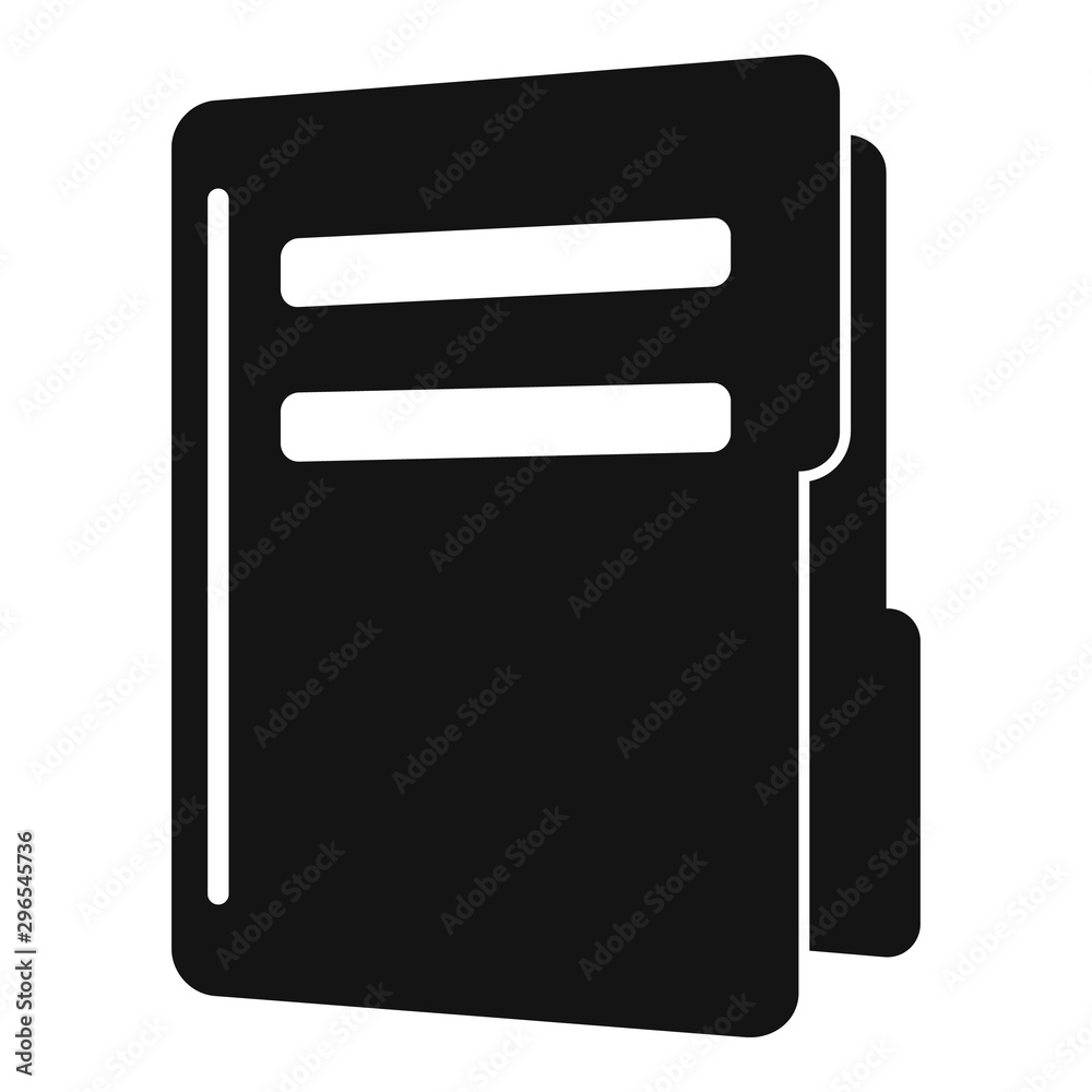 Poster map folder icon. simple illustration of map folder vector icon for web design isolated on white back
