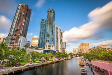 Fototapeta na wymiar Fort Lauderdale, Florida, USA cityscape on the River