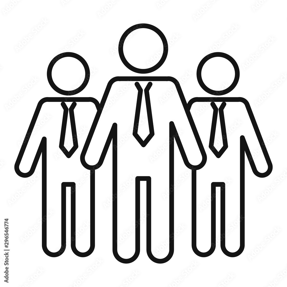 Poster admin group icon. outline admin group vector icon for web design isolated on white background