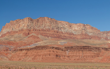 Colorful land formations in Glen Canyon recreational area