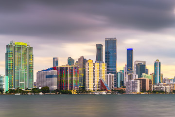Fototapeta premium Miami, Florida, USA downtown skyline
