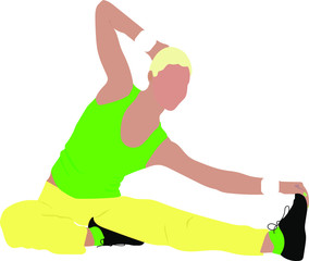 woman doing yoga exercise