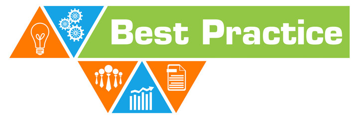 Best Practice Green Blue Orange Triangle Polygon Horizontal 