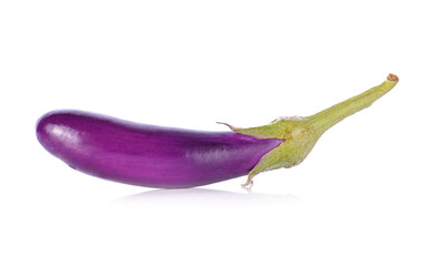 Purple eggplant isolated on white background