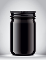 Glass Jar Mockup on Background. 