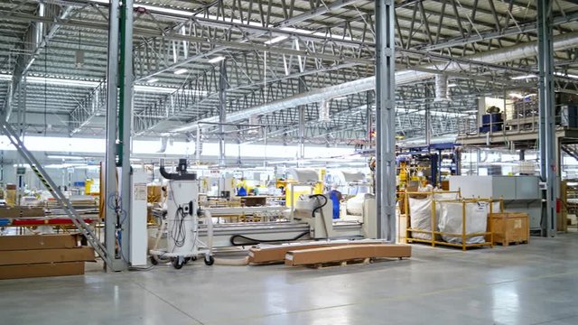 Interior of production hall. Production industry equipment at manufacture