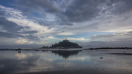 St Michael's Mount, Cornwall, on misty day 
