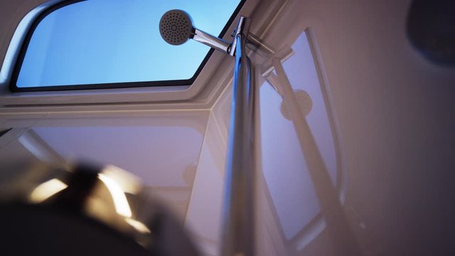 Dusche in einer Yacht - Shower in a yacht