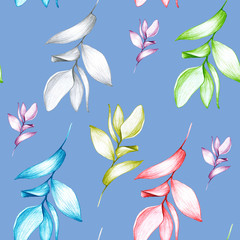 tropical leaf. hand drawing with pencil, ink. Summer botanical flower, pattern for textile decor and wallpaper design, beautiful monochrome illustration. stock graphics