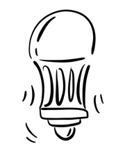 Economic, Electrical, Energy, Light Bulb. Illustration Hand Drawn Brush. Flat, Icon, Sign, Symbol, Object, Graphic Design, Element