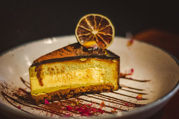Pistachio & Yuzu Feuilletine Cake A springtime delight; light and zesty cake that refreshes the...